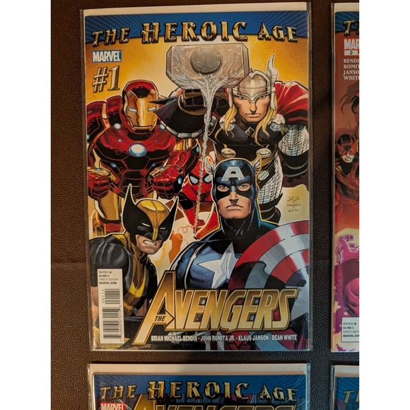 The Avengers #1 2 3 4 The Heroic Age 1st Azari Lot Bendis NM (2010 Marvel) - Picture 2 of 9